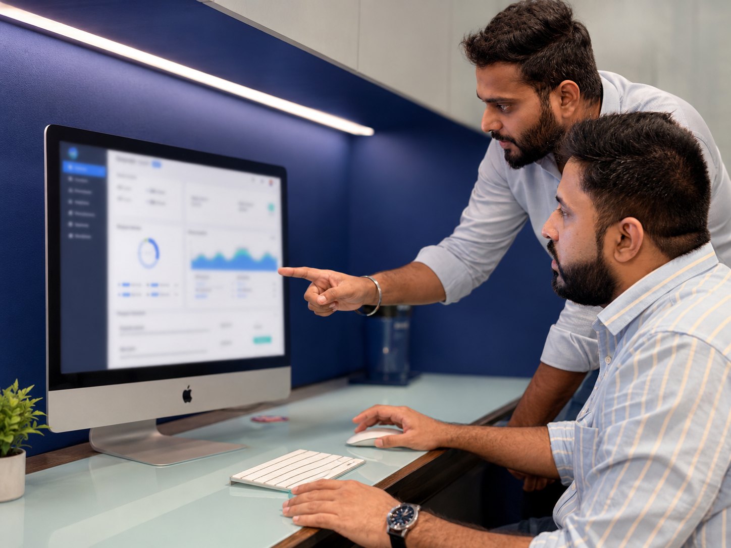 OVERTURES developers reviewing a business application